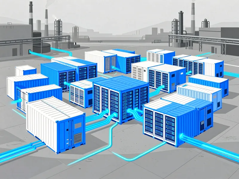 Crusoe AI factory data center concept illustration with modular server units